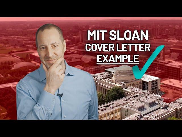 MIT Sloan MBA Cover Letter Example and Tips