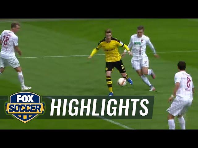 Dortmund's Reus & Kagawa team up for wonderful goal vs. Augsburg | 2015–16 Bundesliga Highlights