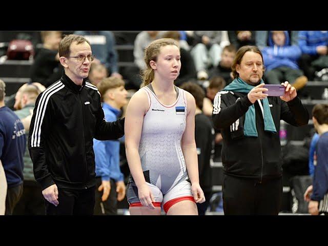 U20 Gudrun Roosiõis (EST) vs Kätlin Reinhold (EST) 68kg final! Women girls wrestling tournament.