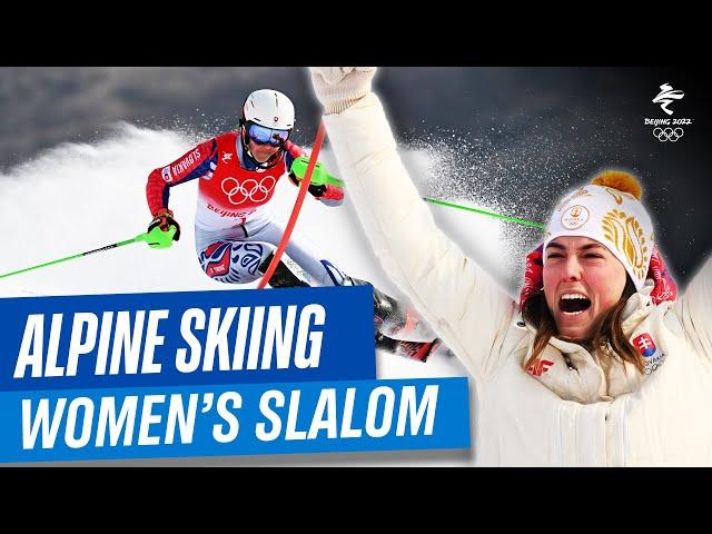 Alpine Skiing - Women's Slalom - Run 1&2 | Full Replay | #Beijing2022