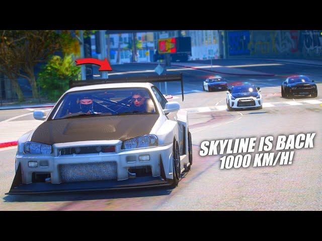 SKYLINE IS BACK ! HOT PURSUIT BRAZIL KEI O'CONNER MEMBUAT POLISI KEWALAHAN !!! GTA 5 ROLEPLAY