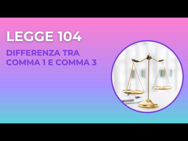 Legge 104 differenza tra comma 1 e comma 3 (creato con Spreaker)