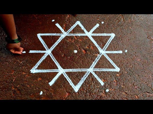 Aadi 1 star padi kolam|5*3 aadivelli special kolam |aadiperuku pandaga muggulu|Super rangoli