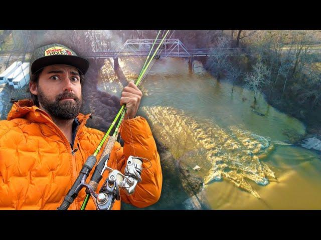 This Raging BROKEN SPILLWAY Was STACKED! Then The RIVER MONSTER Showed Up! (Catch Clean Cook)