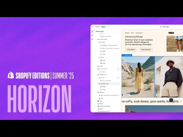 Shopify Editions | Summer ’25 | New theme foundation: Horizon