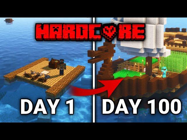 I Sailed the Ocean for 100 Days in Hardcore Minecraft