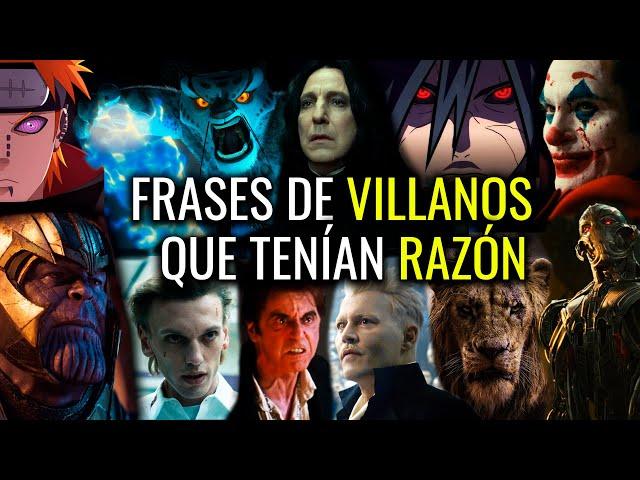 FRASES DE VILLANOS QUE TENÍAN TODA LA RAZÓN | Parte 1 a 14