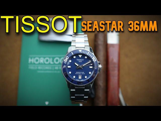 New TISSOT Seastar 1000 36mm Hands On 300m Dive Watch for Smaller Wrists T120.210.11.041.00 Unboxing