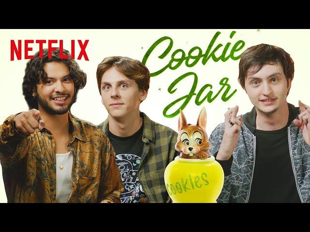 Jacob Bertrand, Xolo Maridueña & Gianni DeCenzo Answer a Nosy Cookie Jar | Cobra Kai | Netflix