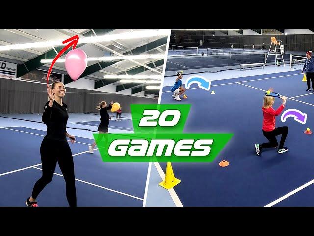 20 TENNIS FUN GAMES: Great New Ideas For Special Lessons 