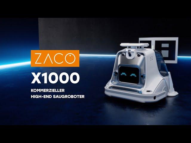 ZACO X1000 KI-Saugroboter für Gewerbe und Haushalt // 1,000 m2 & 20,000 PA – Official Video Deutsch