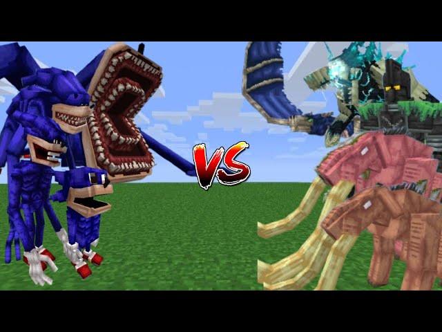 Shin Sonic (All Phase) VS Kaiju Craft | Minecraft Mob Battle