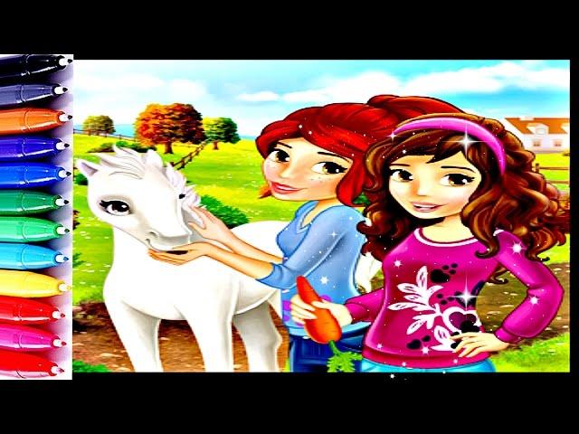 Lego Friends Mia and Olivia Coloring Book Pages Fun Art Speed Coloring Video