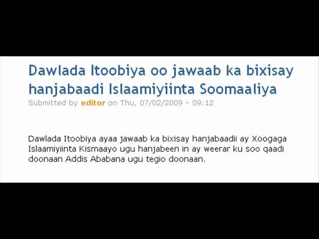 somali da warkii halganka.net ee maanta