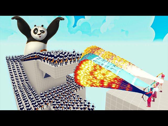 100x Kung Fu Panda + 2x GIANT vs 3x EVERY GOD - Totally Accurate Battle Simulator TABS