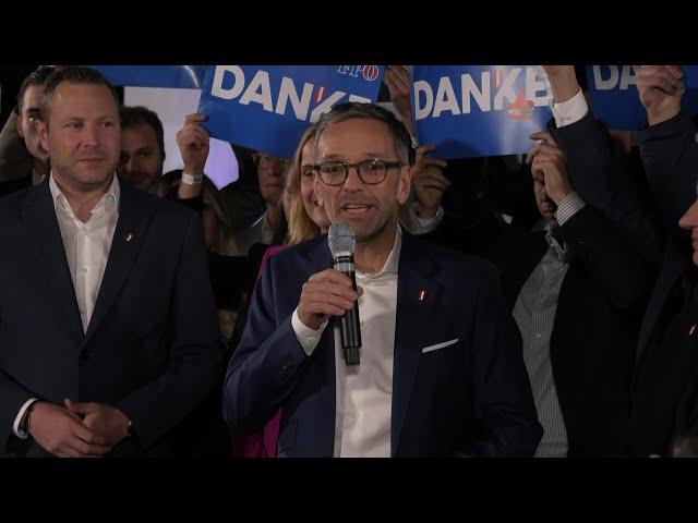 Austria: far-right leader Kickl celebrates party's victory | AFP