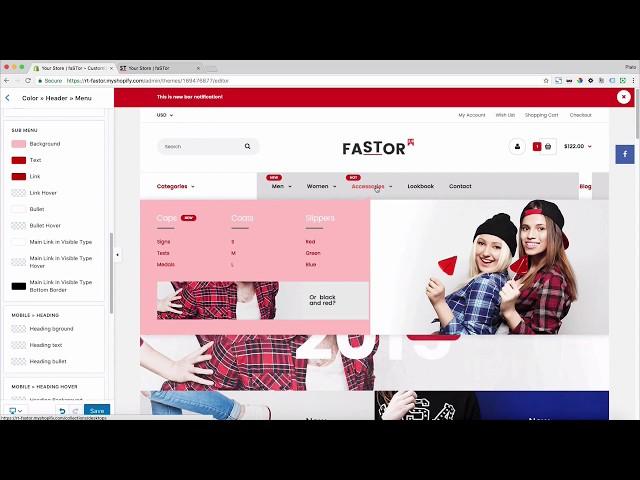 Fastor - Colors - Menu