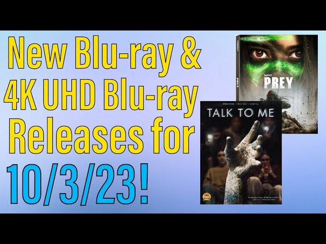 New Blu-ray & 4K UHD Blu-ray Releases for October 3rd, 2023!