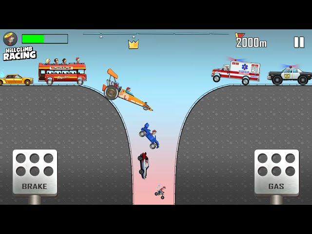 Hill Climb Racing 1 - CARS vs GIANT PIT | Walkthrough GamePlay