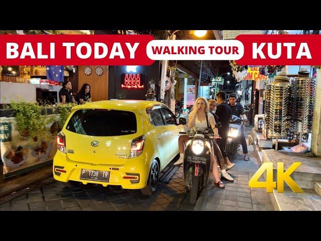  BALI TODAY KUTA night walk [4K] Walking Tour Kuta Bali Indonesia | Bali Travel Vlog | Bali 2023