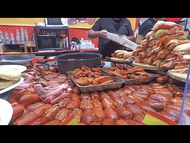 Biggest Italian Street Food Event from the World. Huge Grills, Meat, Seafood. Italy Street Food