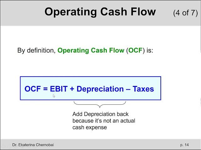 (4 of 14) Ch.10 - Operating cash flow (OCF): explanation & example