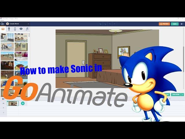 How to make Sonic the Hedgehog on Goanimate/Wrapper Offline (Example)