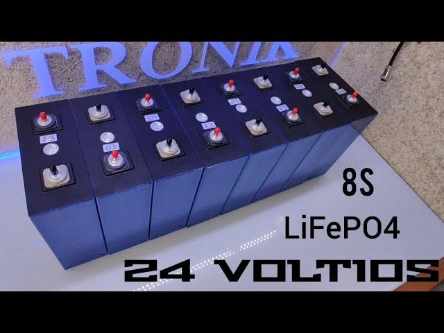 BATERÍA LiFePO4 8S / 24 VOLTIOS 7 kw CON BMS DALY Y CELDAS PRISMÁTICAS. #campers #solarsystem