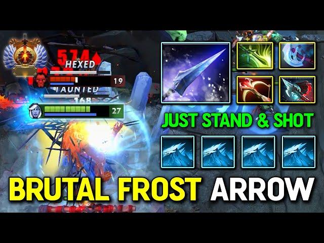 BRUTAL FROST ARROW CARRY Drow Ranger Daedalus + Butterfly Build just Stand & Shot Delete All DotA 2