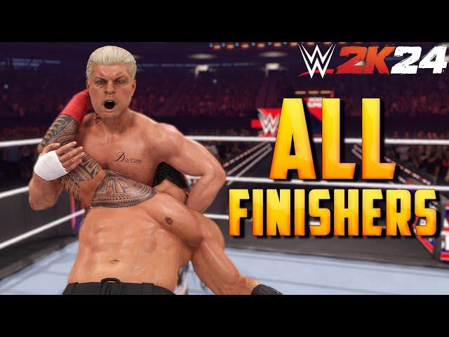 WWE 2K24 ALL FINISHERS !!!