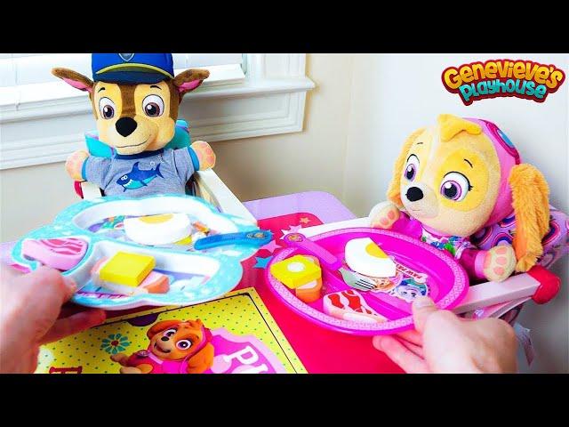 Paw Patrol Skye и Chase веселого дня на детской площадке!