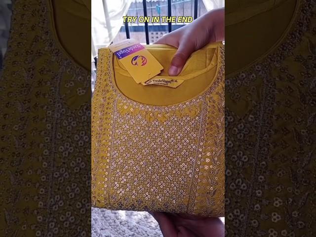 Unboxing Amazon Latest Designer Festive Kurti Pant Dupatta (Kurta Set) #shorts #amazon or #meesho