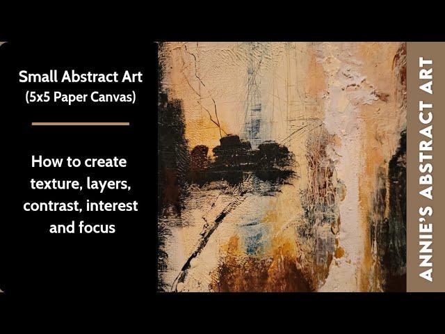 How To Create Small Abstract Art On Paper That Looks Like A Large Abstract Painting!