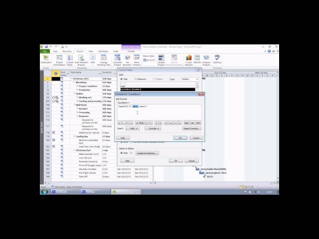 Microsoft Project - Custom Fields 3 of 4: Graphical Indicators