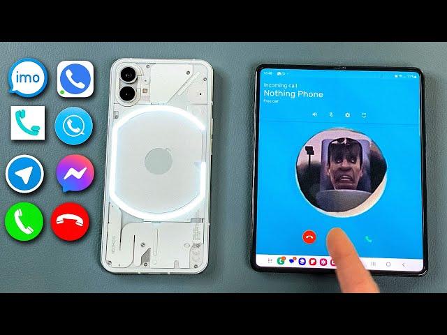 Zangi + Imo + Yolla + SkyPhone + FB + Telegram Z Fold 4 vs Nothing Phone Incoming & Outgoing Call