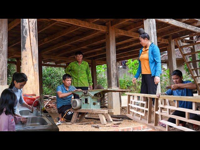 Water Tank Installation Completed, The Help Of A Sawmill When Upgrading The Railing | Family Farm