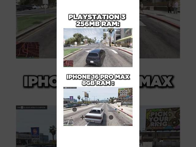 PLAYSTATION 3 256MB RAM VS IPHONE 16 PRO MAX 8GB RAM #pcbuild #pc #pcgaming #gamingpc #gpu #graphics