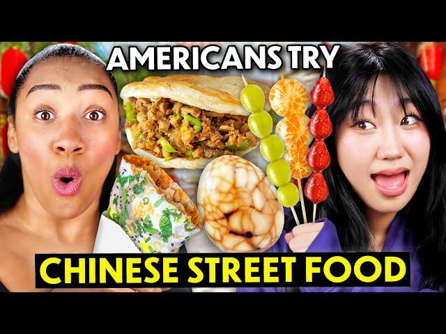 Americans Try Chinese Street Food For The First Time!