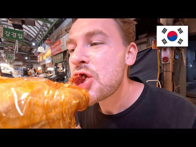 INSANE Street Food in South Korea (Pig's Blood and Chicken Feet)  Seoul