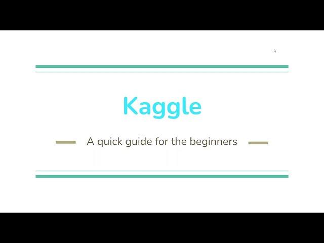 Kaggle to build Data Science and Machine Learning Projects