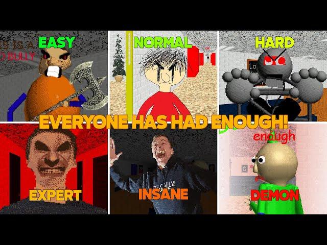Everyone has Had Enough in Baldi's Basics Mods - Different Easy to Nightmare