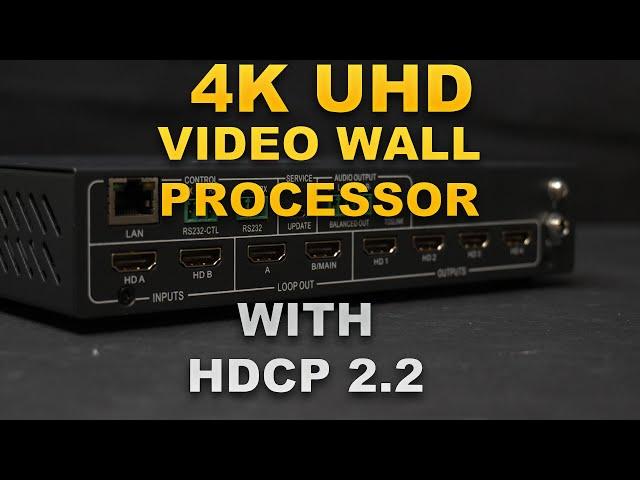 HDCP 2.2 Compliant 4K UHD Video Wall Processor w/IP Control | BG-UHD-VW24