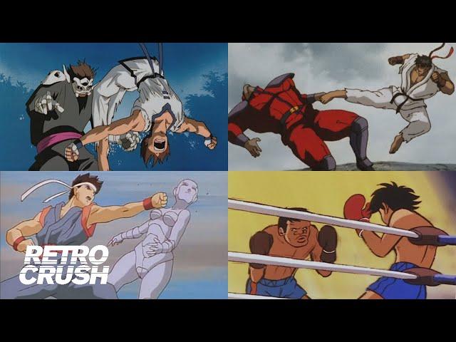 Different fighting styles in '80s & '90s anime | Retro Anime Compilation