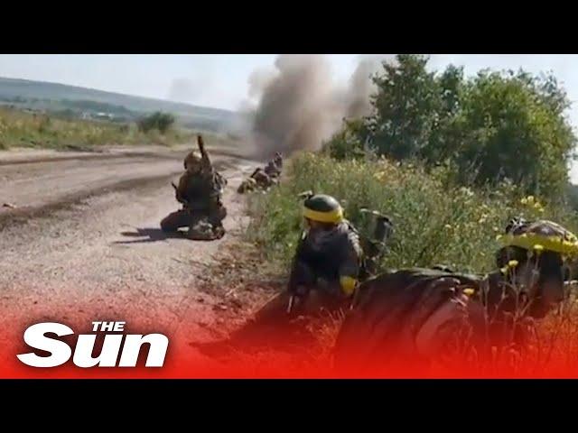 Ukrainian battalion obliterates Russian checkpoint amid intense mortar and artillery barrage