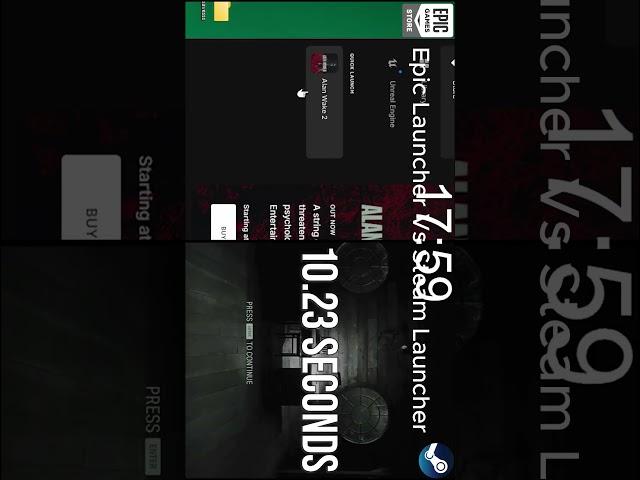 Epic Launcher Vs Steam Launcher #shorts #unrealengine #epicgames #steam I Wonder Why?