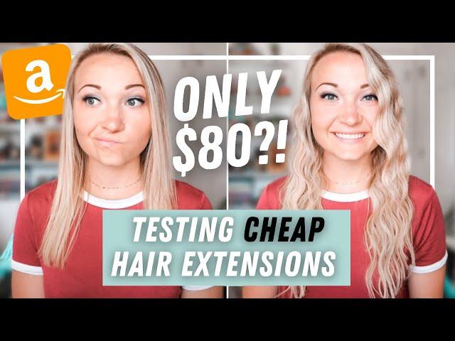 i tried cheap human hair extensions, are they worth it? // Goo Goo Amazon hair extensions