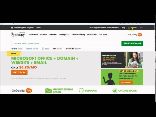 Setting up DNS(connecting) domain name (from Godaddy) to a web hosting (from Siteground)