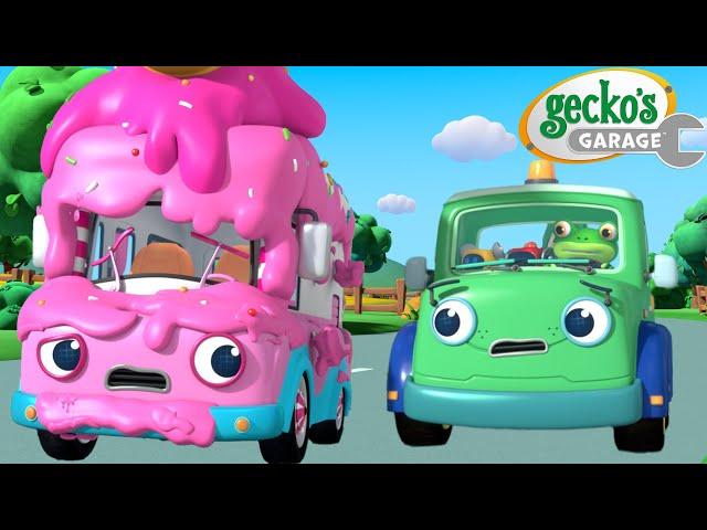 Runaway Ice Cream Truck! | Gecko's Garage  | Cartoons For Kids | Toddler Fun Learning
