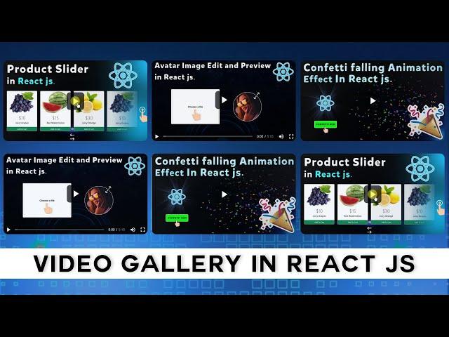 Responsive Video Gallery in React js | Build a Video Gallery With React js | Video Gallery in React