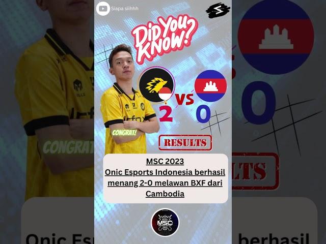 Onic Butsss Menggila! Onic Maniac bantai tim kamboja 2-0 #msc2023 #onicesports